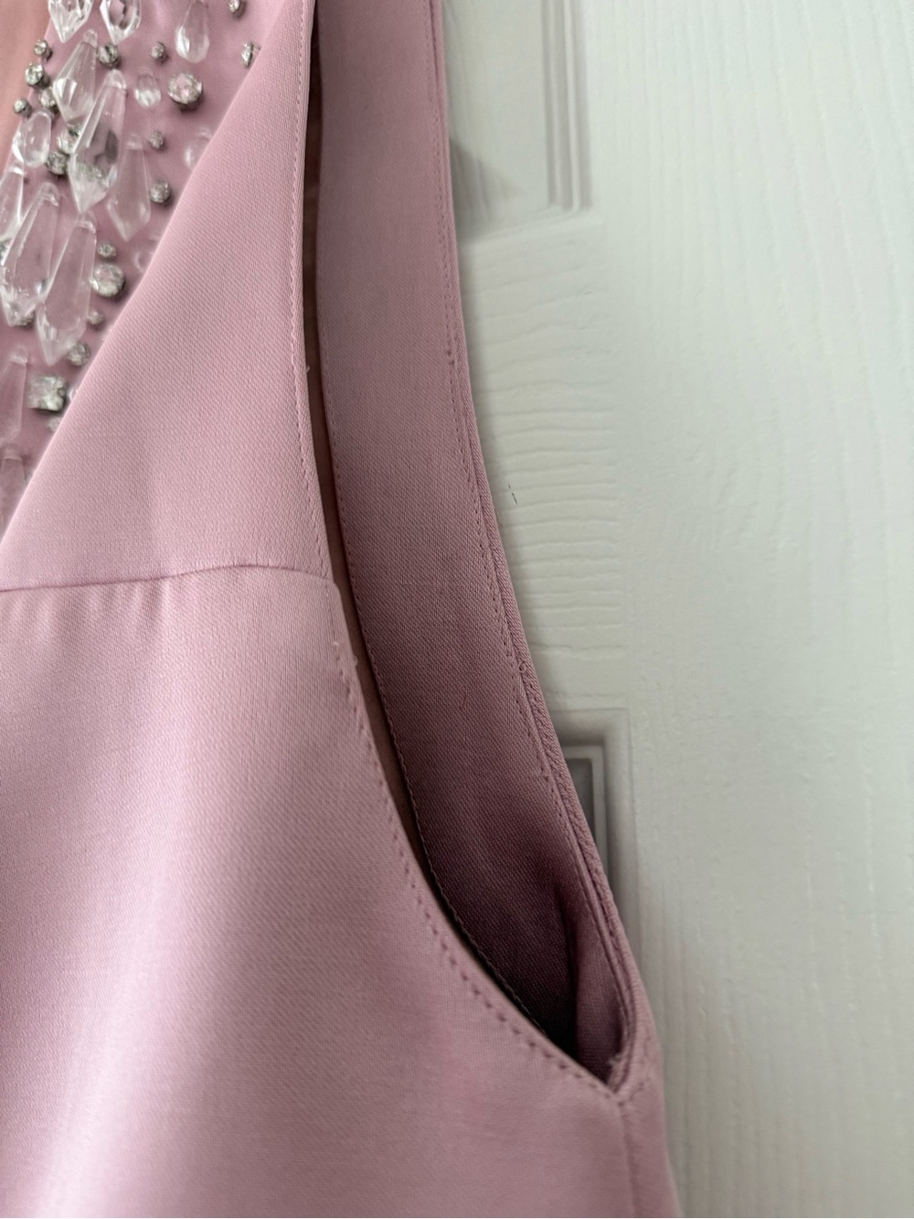 Retrofete Maisy Crystal Embellished Mini Dress Earl Rose Pink Silver - Picture 8 of 15